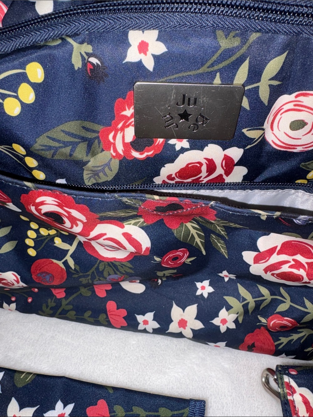 Ju-Ju-Be Classic Convertible Diaper Bag - Midnight Posy EUC - Picture 2 of 12